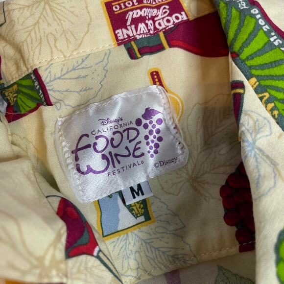 DISNEY California Food and Wine Festival Medium 2010‎ Mickey Button Up Shirt - Picture 2 of 4
